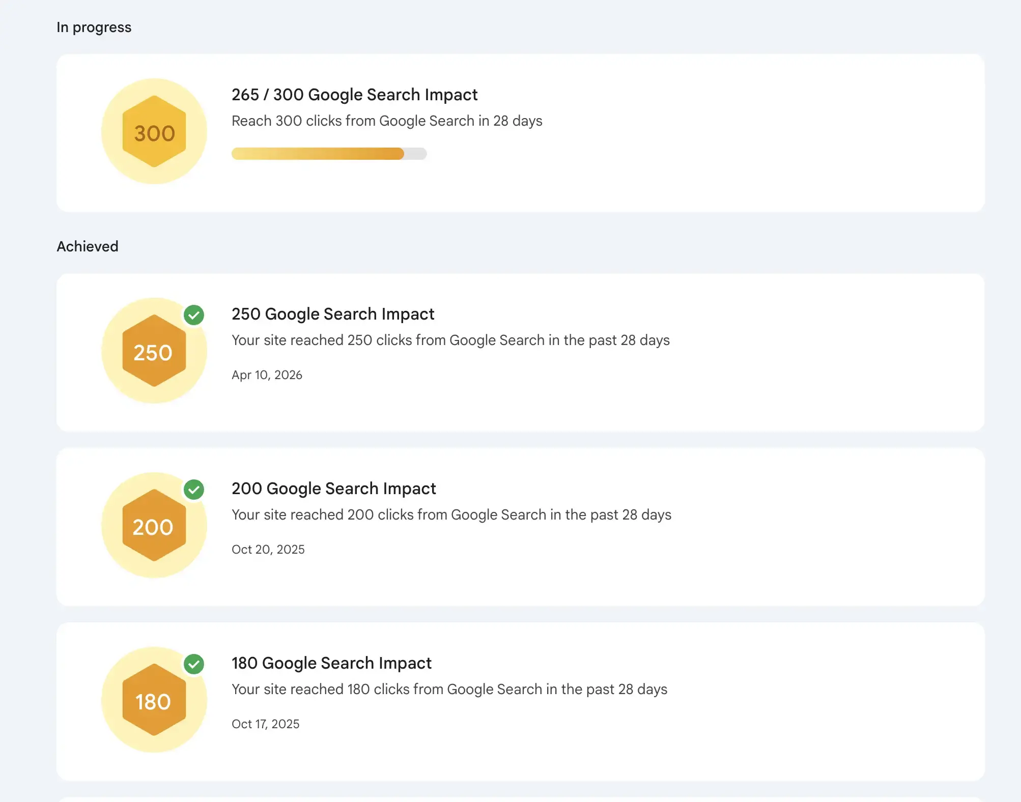 Google Search impact milestone