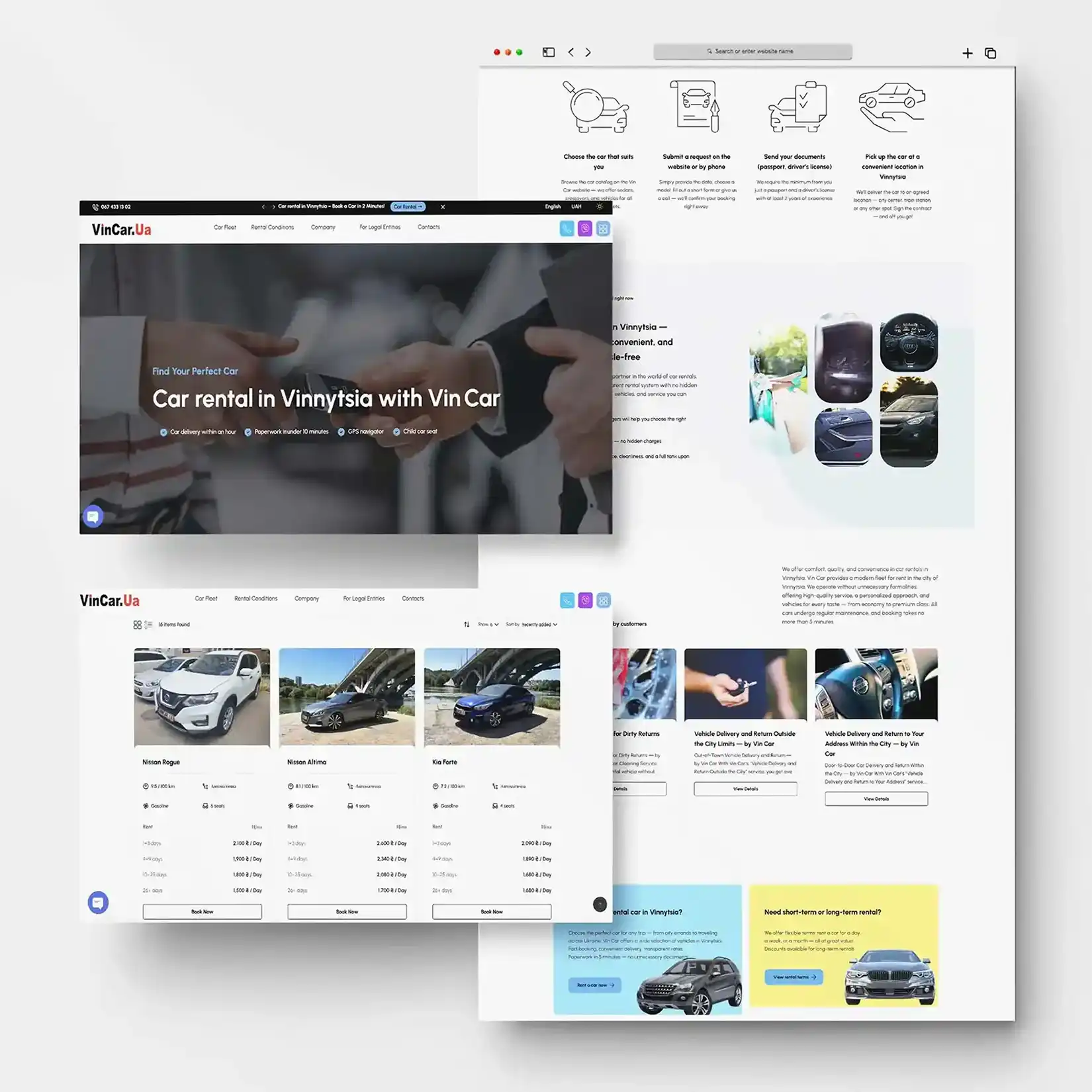 Website for a Car Rental Company in Vinnytsia