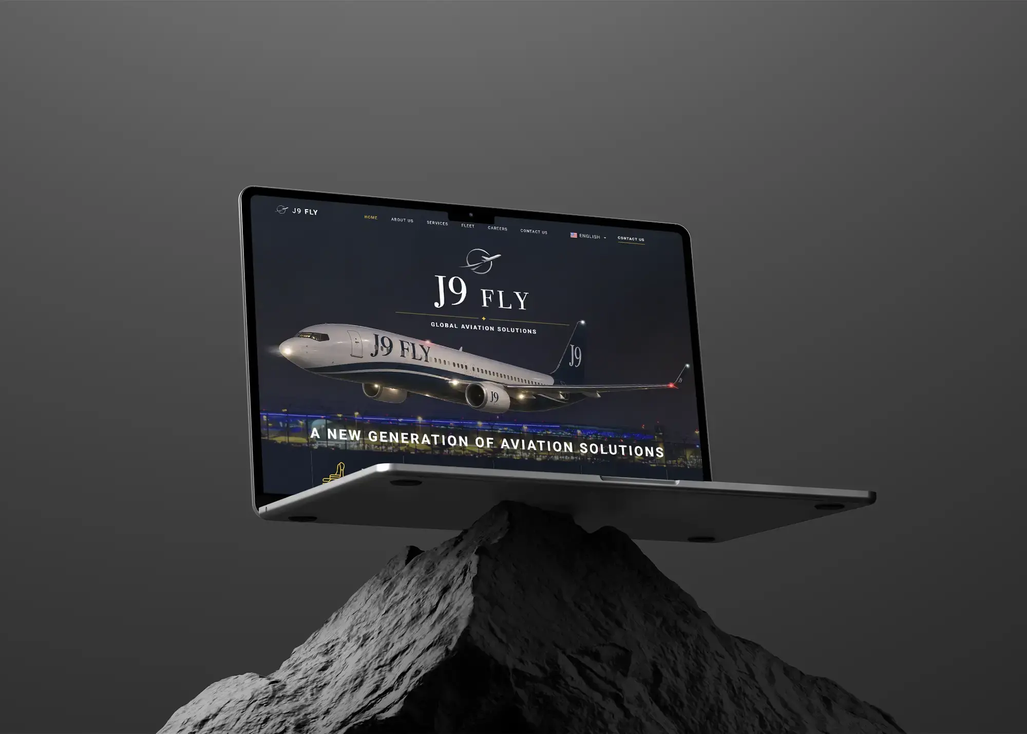 J9 Fly homepage design